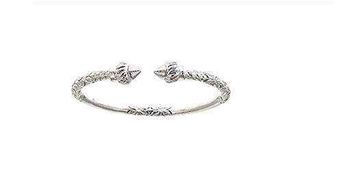 Better Jewelry Ridged Arrow .925 Sterling Silver West Indian Bangle (MADE IN USA)