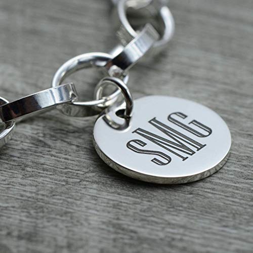 Personalized Monogram Charm Bracelet in Sterling Silver