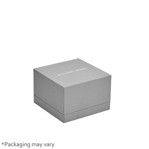 Michael Kors Stainless Steel and Pavé Crystal MK Logo Bangle Bracelet for Women, Color: Silver (Model: MKJ5977040)