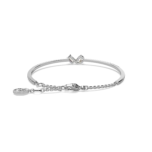SWAROVSKI Mesmera Bangle Bracelet, Clear Mixed-Cut Stones in a Rhodium Finished Setting, Part of the Mesmera Collection