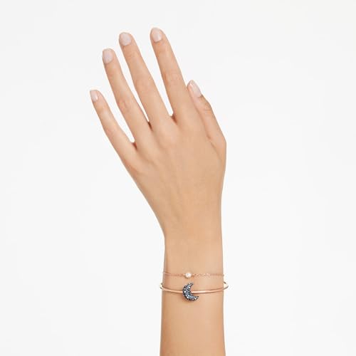 SWAROVSKI Luna bangle, Moon, Multicolored, Rose gold-tone Finished