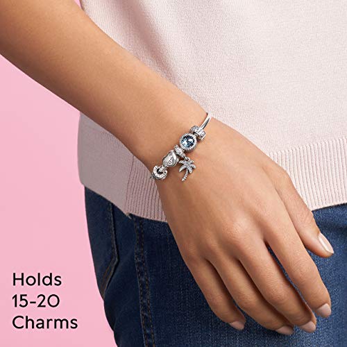 PANDORA Bangle, Logo Smooth Heart Clasp