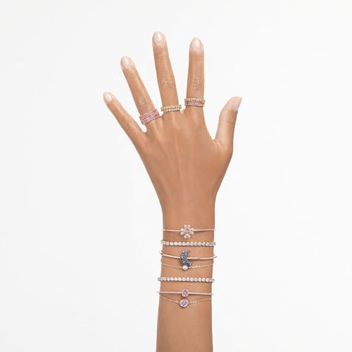 SWAROVSKI Luna bangle, Moon, Multicolored, Rose gold-tone Finished