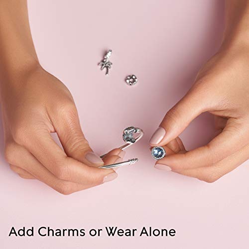 PANDORA Bangle, Logo Smooth Heart Clasp