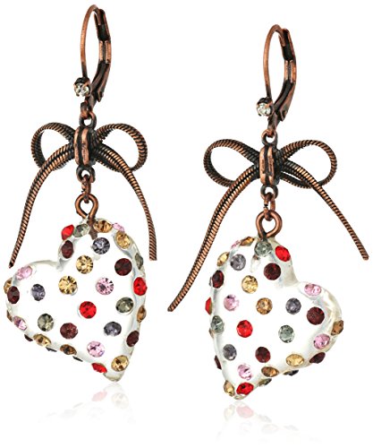 Betsey Johnson Lucite Heart Earrings