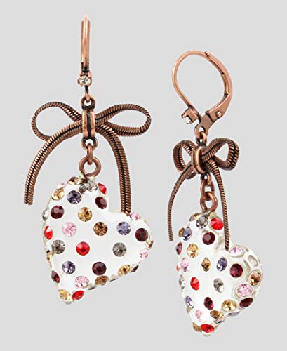 Betsey Johnson Lucite Heart Earrings