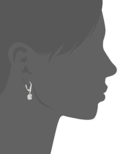 Anne Klein Silver-Tone & CZ Leverback Drop Earrings