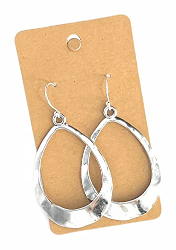 Bohemian Teardrop Hoop Sterling Silver Earrings for Statement