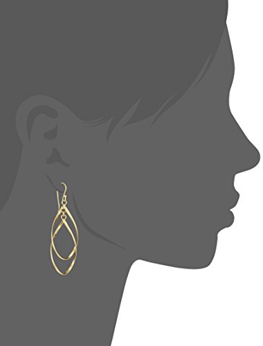 Gold Plated Sterling Silver Double Oval Twist Earrings