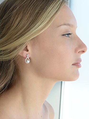 Embellished Pearl Drop Earrings for Brides, Weddings, Gifts