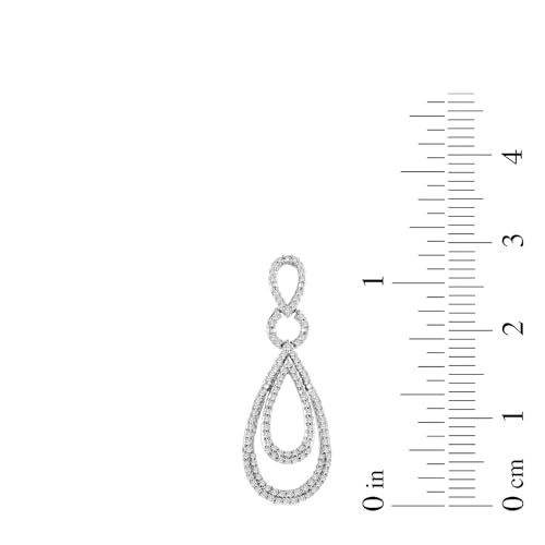 Sterling Silver Diamond Drop Earrings (1/2 cttw)