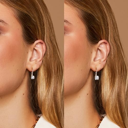 Blahanna Moissanite Dangle Earrings, 1.0-2.0ct Brilliant Round