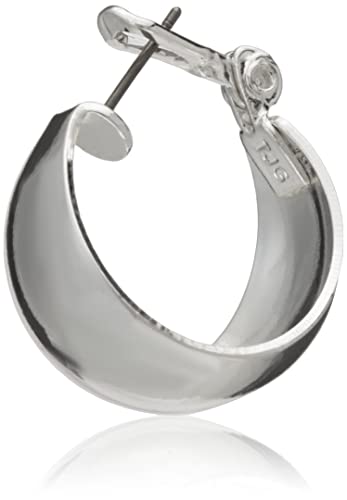 Silver Anne Klein Medium Band Hoop Earrings