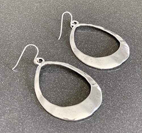 Bohemian Teardrop Hoop Sterling Silver Earrings for Statement