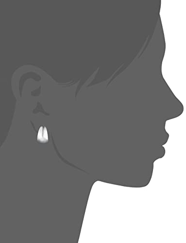 Silver Anne Klein Medium Band Hoop Earrings