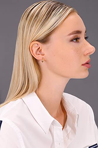 14k Yellow Gold Small Hoop Earrings, 12mm Diameter