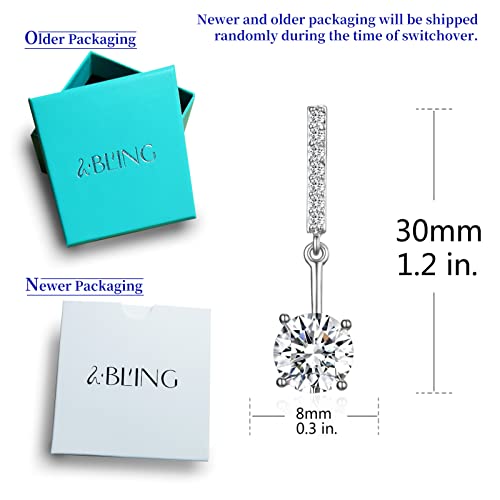 Platinum-Plated Cubic Zirconia Drop Earrings (4.25cttw)