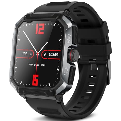 Men's Military Smartwatch IP68 Waterproof Fitness Watch