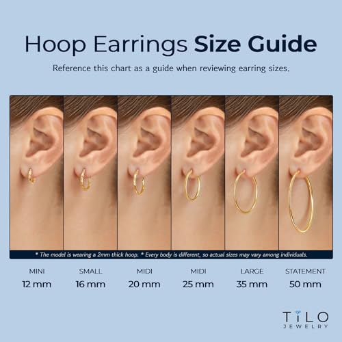 14k Yellow Gold Small Hoop Earrings, 12mm Diameter