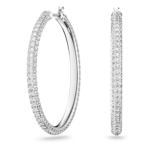 SWAROVSKI Women's Hoop Earrings with White Crystals