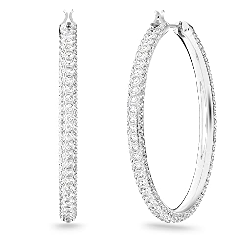 SWAROVSKI Women's Hoop Earrings with White Crystals