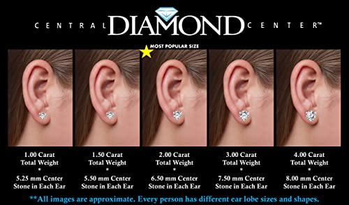 14K Gold & Sterling Silver Zirconia Stud Earrings