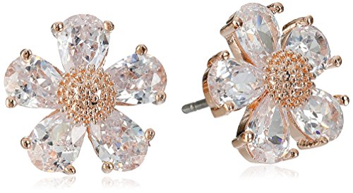Crystal Flower Stud Earrings by Betsey Johnson