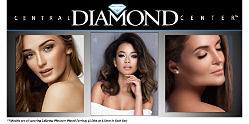 14K Gold & Sterling Silver Zirconia Stud Earrings