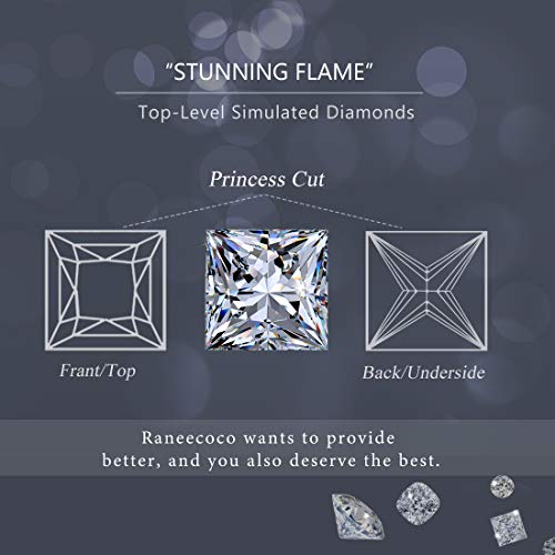 18K Gold Plated Princess Cut CZ Stud Earrings
