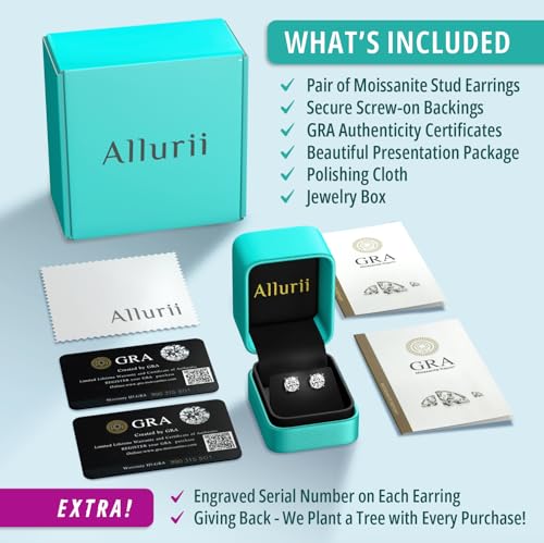 Moissanite Stud Earrings - Women's and Men's Jewelry