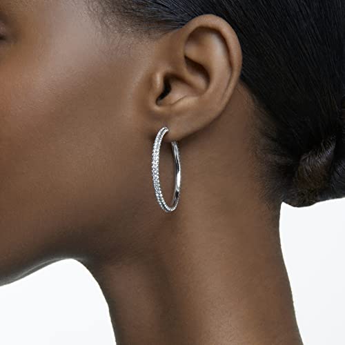 SWAROVSKI Women's Hoop Earrings with White Crystals