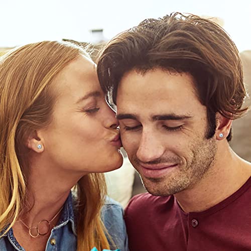 BREN 1ct D Color VVS1 Round Cut Moissanite Earrings