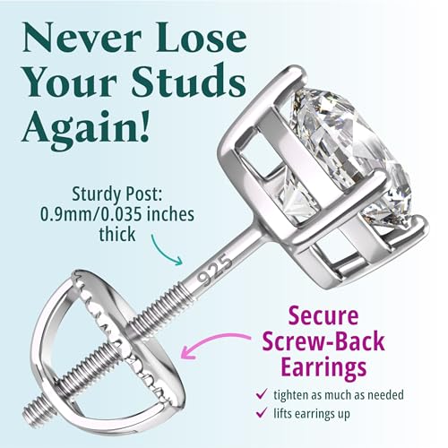 Moissanite Stud Earrings - Women's and Men's Jewelry