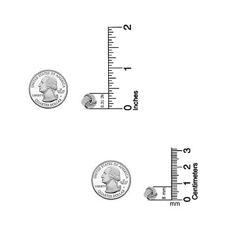 925 Sterling Silver Love-Knot Stud Earrings Italian Design