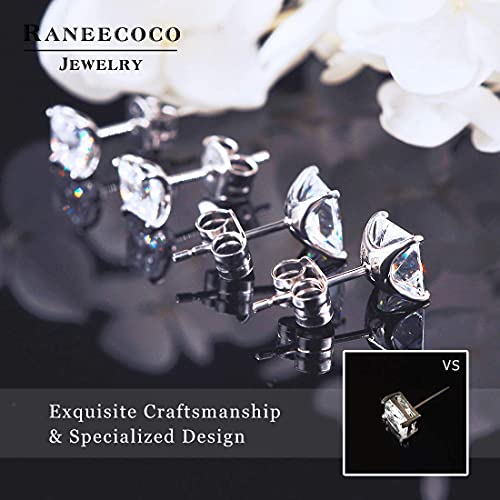 18K Gold Plated Princess Cut CZ Stud Earrings