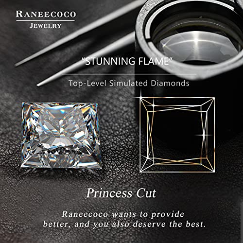 18K Gold Plated Princess Cut CZ Stud Earrings