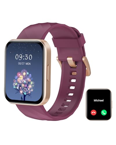 RUIMEN Smart Watch for iPhone/Android, Fitness Tracker (Purple)