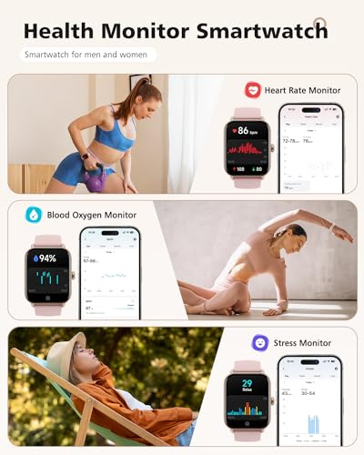 Women's Smartwatch, Android & iPhone Compatible, Fitness Tracker