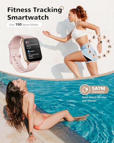 Women's Smartwatch, Android & iPhone Compatible, Fitness Tracker