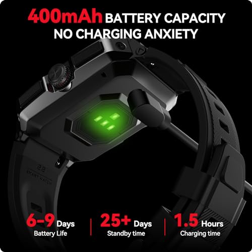 Men's Military Smartwatch IP68 Waterproof Fitness Watch