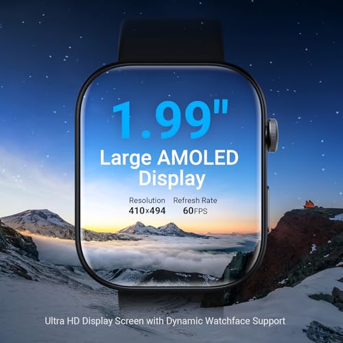 Fitpolo Smart Watch with Large AMOLED Display and AI Voice