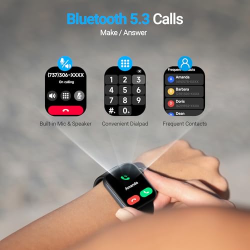 Fitpolo Smart Watch with Large AMOLED Display and AI Voice