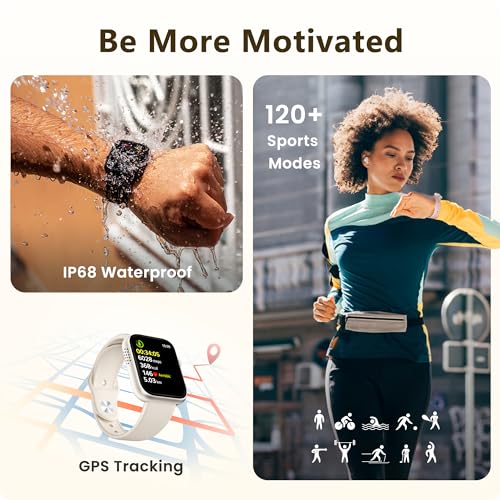 Android iPhone Smart Watch, 24/7 Health Tracker, 120+ Sports Modes