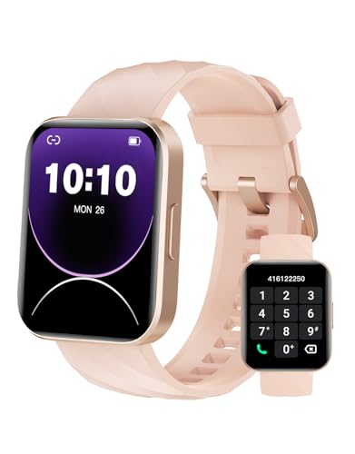 Pink Waterproof Smart Watch with Fitness Tracker