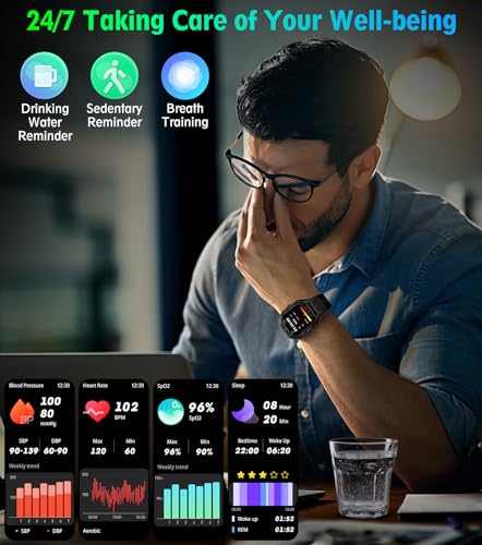 Men's Military Smartwatch with Call Function & Fitness Tracker