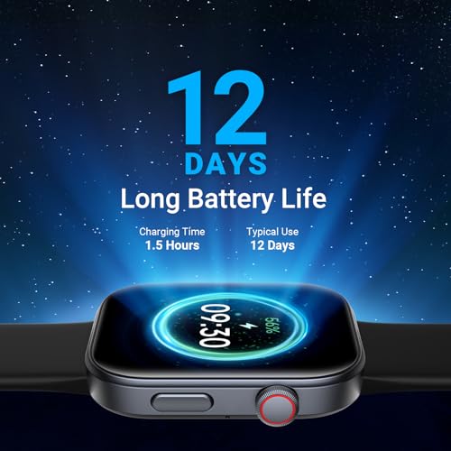 Fitpolo Smart Watch with Large AMOLED Display and AI Voice