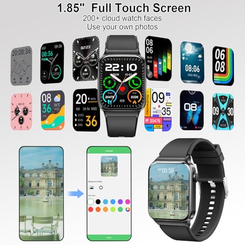 1.85" Smartwatch with Heart Rate Monitor, 100+ Sport Modes