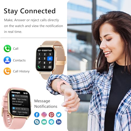 ZOSKVEE Smart Watch with Call Function, Fitness Tracker