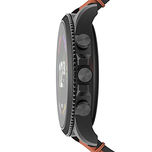 Fossil Gen 6 44mm Stainless Steel Leather Smart Watch