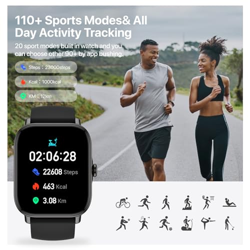 Dainlin Smart Watch - Fitness Tracker with 116 Modes